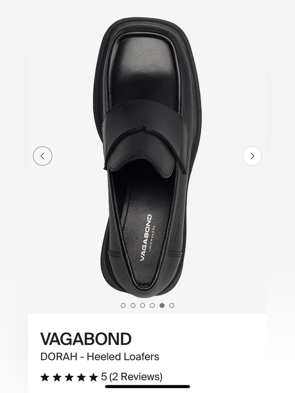 Vagabond Dorah Heeled Loafers – Black Leather Size EU38/US 7.5 - Picture 4 of 6